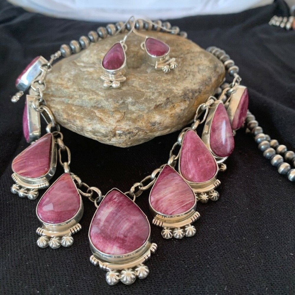 Native American Navajo Purple Lariat Necklace 4555